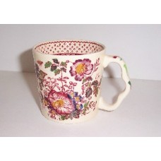Straight Sided Coffee Mug With Ornate Handle